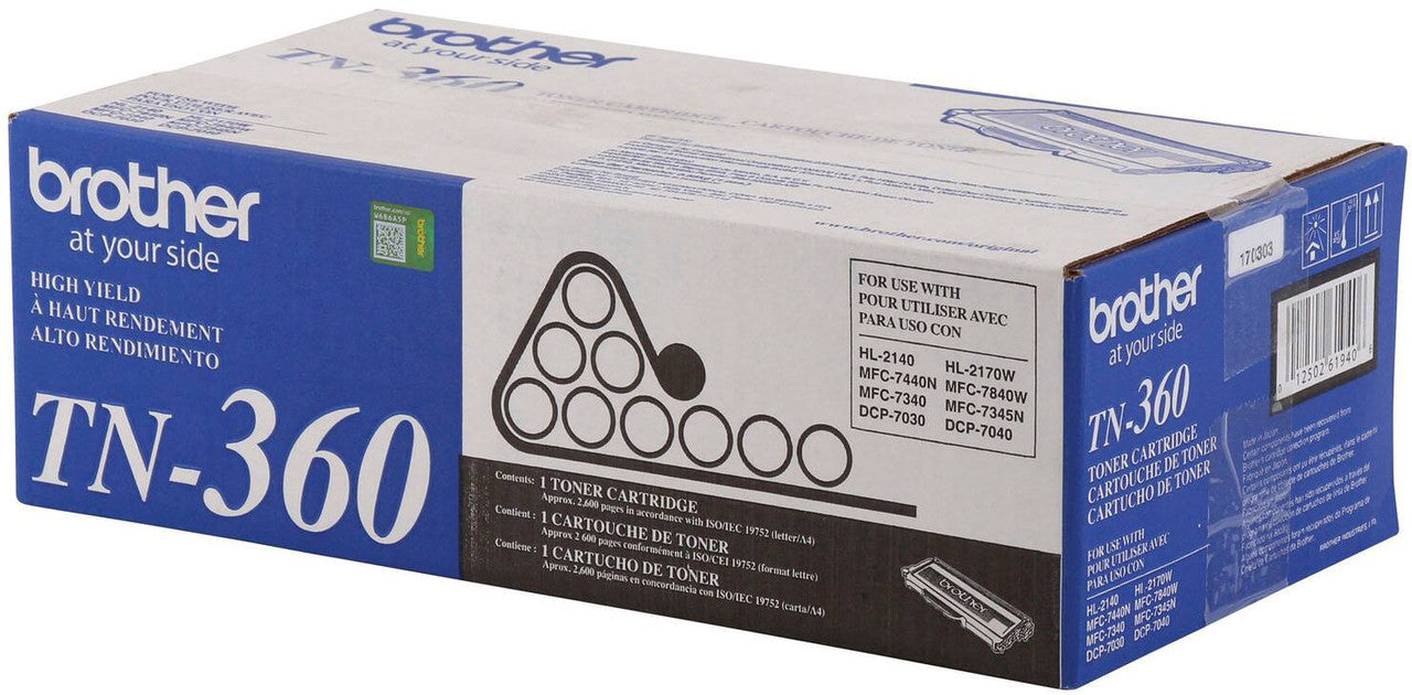 Brother TN-360 | Original Black High-Yield Toner Cartridge