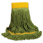 Boardwalk(R) EcoMop Looped-End Mop Head, Recycled Fibers, Large, Green (BWK1200LEA)