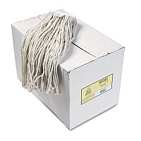 Boardwalk(R) Cut-End Wet Mop Heads, Cotton, 24 oz, White, 12 Mop Heads (BWK224CCT)