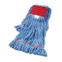 Boardwalk(R) Super Loop Mop Heads, Large, Blue Yarn, 12 Mops (BWK503BLCT)