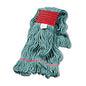 Boardwalk Super Loop Wet Mop Head, Cotton/Synthetic Fiber, 5" Headband, Large Size, Green, 12/Carton (BWK503GNCT)