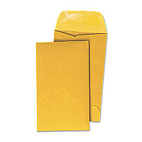 Universal Kraft Coin Envelope, #3, Round Flap, Gummed Closure, 2.5 x 4.25, Light Brown Kraft, 500/Box (UNV35301)