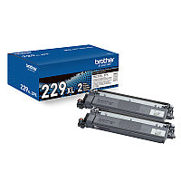Brother TN229XL2PK High-Yield Toner, 3,000 Page-Yield, Black, 2/Pack