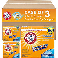Arm & Hammer Powder Laundry Detergent, Clean Burst, 9.86 lb Box, 3/Carton (3320000109)