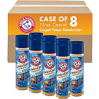 Arm & Hammer Fabric and Carpet Foam Deodorizer, Fresh Scent, 15 oz Aerosol Spray, 8/Carton (3320000514CT)