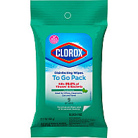 Clorox On The Go Bleach-Free Disinfecting Wipes Fresh Scent - Bleach-free, Disinfectant, Antibacterial, Disposable - White - 9 Pack - 1 Each (60133)