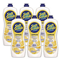 Soft Scrub All Purpose Cleanser, Lemon Scent 36 oz Bottle, 6/Carton (15020CT)