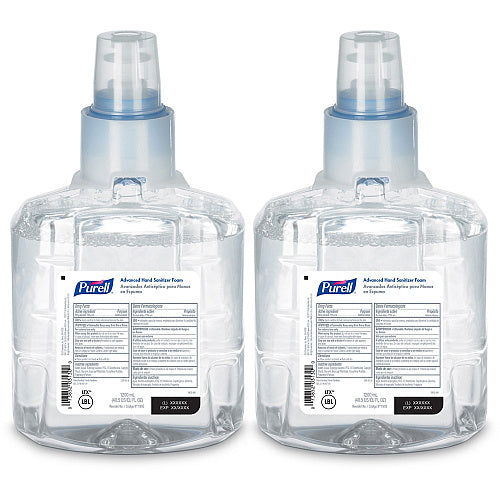 PURELL Advanced Hand Sanitizer Foam, LTX-12, 1,200 mL Refill, 2/Carton