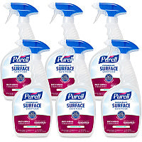 PURELL Foodservice Surface Sanitizer, Fragrance Free, 32 oz Capped Bottle with Spray Trigger Included in Carton, 6/Carton (334106CT)