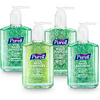 Advanced Hand Sanitizer Soothing Gel, Fresh Scent With Aloe And Vitamin E, 8 Oz Pump Bottle, 24 Carton