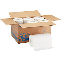 Georgia Pacific Professional Hardwound Paper Towel Roll, Nonperforated, 1-Ply, 9" x 400 ft, White, 6 Rolls/Carton (26610)