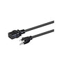 Monoprice Power Cord - Nema 5-15p To Iec 60320 C19_ 14awg_ 15a/1875w_ 3-prong_ Black_ 3ft (40072)