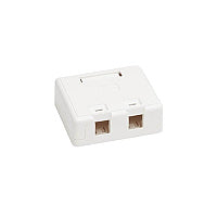 Tripp Lite Surface-mount Box Keystone Jack 2-port (N082002WH)