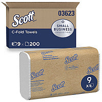 Scott(R) Essential C-Fold Paper Towels, 1-Ply, White, 1800 Towels (03623)