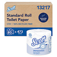Scott(R) Pro Standard Toilet Paper, 2-Ply, White, 473 Sheets, 80 Rolls (13217)