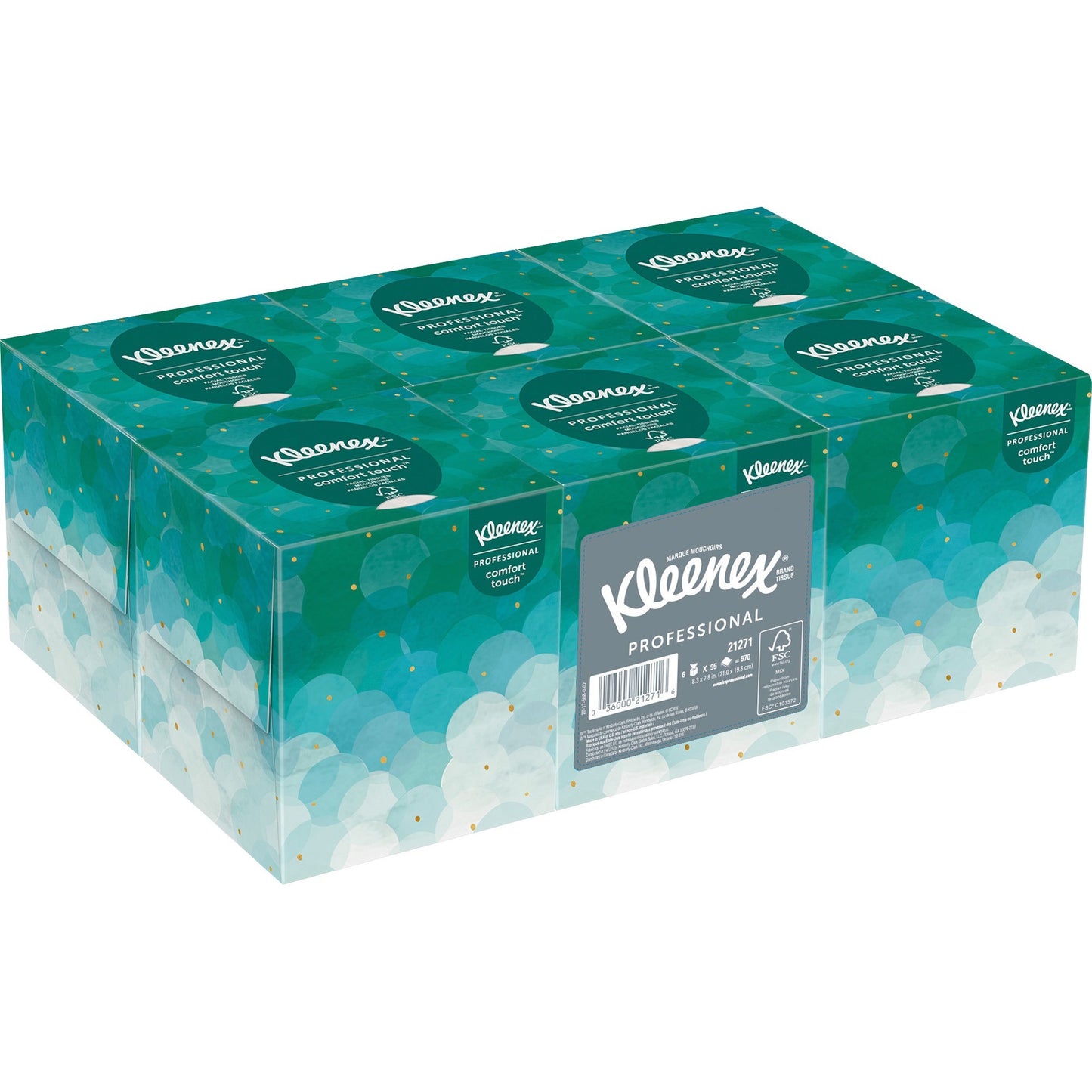 Kleenex(R) Pop-up Box Facial Tissues, White, 2-Ply, 95 Sheets, 6 Boxes (21271)