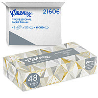 Kleenex White Facial Tissue for Business, 2-Ply, White, Pop-Up Box, 125 Sheets/Box, 48 Boxes/Carton (21606CT)