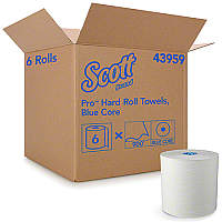 Scott(R) Pro Hardwound Paper Towels, White, 900-ft., 6 Rolls (43959)
