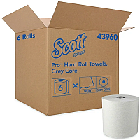 Scott(R) Pro Hardwound Paper Towels, White, 900-ft., 6 Rolls (43960)