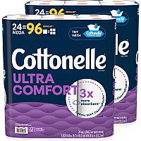 Cottonelle(R) Ultra Comfort Toilet Paper, 2-Ply, 224 Sheets, 48 Rolls 2 Ply - White - Paper, FiberPack - 24/Pack - 2 / Carton (55464CT)