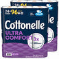 Cottonelle(R) Ultra Comfort Toilet Paper, 2-Ply, 224 Sheets, 48 Rolls 2 Ply - White - Paper, FiberPack - 24/Pack - 2 / Carton (55464CT)