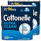 Cottonelle(R) Ultra Clean Toilet Paper 1 Ply, 284 Sheet Rolls, 48 Rolls (55492CT)