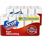 Scott Choose-A-Sheet Mega Kitchen Roll Paper Towels, 1-Ply, 7.31 x 11, White, 108 Sheets/Roll, 15 Rolls/Pack, 2 Packs/Carton (56674)