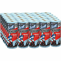 Scott Shop Towels, Standard Roll, 1-Ply, 9.4 x 11, Blue, 55/Roll, 30 Rolls/Carton (75130)