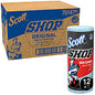 Scott Shop Towels, Standard Roll, 1-Ply, 9.4 x 11, Blue, 55/Roll, 12 Rolls/Carton (75147)