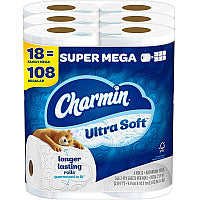 Ultra Soft Bathroom Tissue, Septic-Safe, 2-Ply, White, 366 Sheets/Roll, 18 Rolls/Carton