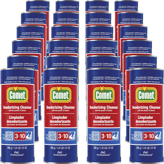 Comet Deodorizing Cleanser with Bleach, Powder, 21 oz Canister, 24/Carton (32987CT)