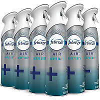 Febreze AIR, Heavy Duty Crisp Clean, 8.8 oz Aerosol Spray, 6/Carton (96257)