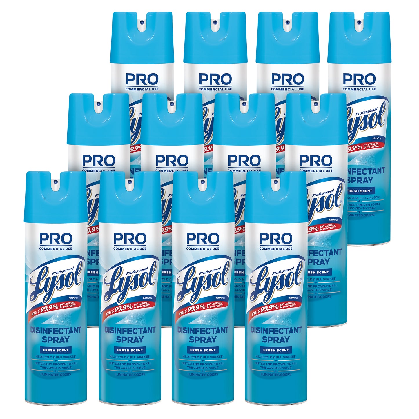 Lysol(R) Pro Disinfectant Spray, Fresh Scent, 12 Aerosol Cans (04675CT)