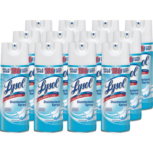 Lysol(R) Disinfectant Spray, Crisp Linen Scent, 12.5 oz. Aerosol Can (74186)