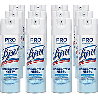 Lysol(R) Pro Disinfectant Spray, Linen Scent, 19 oz., 12 Cans (74828CT)