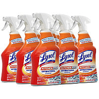 Lysol(R) Professional Kitchen Antibacterial Cleaner, Citrus Scent, 22 oz. Bottle, 9 Spray Bottles (79556)