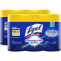 Lysol(R) Disinfecting Wipes, Lemon Lime, 80 Wipes, 6 Canisters (84251CT)
