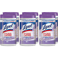Lysol(R) Disinfecting Wipes, Early Morning Breeze, 80 Wipes, 6 Canisters (89347CT)