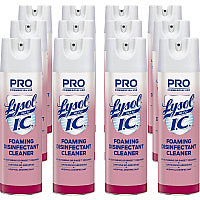 Lysol Foaming Disinfectant Cleaner, 24 oz Aerosol Spray, 12/Carton (95524CT)