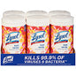 Lysol(R) Disinfecting Wipes, 1-Ply, 7 x 7.25, Mango and Hibiscus, White, 80 Wipes/Canister, 6 Canisters/Carton (97181)