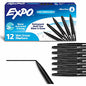 Expo Wet Erase Markers, Ultra Fine Tip, Black, Dozen (16001)