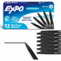 Expo Wet Erase Markers, Ultra Fine Tip, Black, Dozen (16001)
