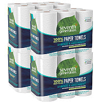 Seventh Generation 100% Recycled Paper Kitchen Towel Rolls, 2-Ply, 11 x 5.4, 140 Sheets/Roll, 24 Rolls/Carton (13731CT)