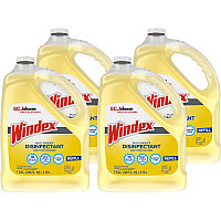 Windex(R) Multi-Surface Disinfectant Cleaner, Citrus, 1 Gal. Bottle, 4 Bottles (682265)