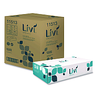 Livi VPG Select Flat Box Facial Tissue, 2-Ply, White, 100 Sheets/Box, 30 Boxes/Carton (11513)