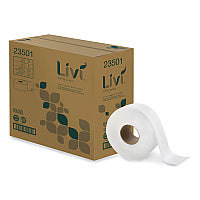 Livi(R) Jumbo Toilet Paper, 2-Ply, White, 1000-ft., 12 Rolls (23501)