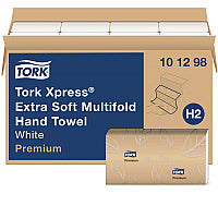Tork Xpress Extra Soft Multifold Towel, 2-Ply, 9.12 x 12.8, White, 94 Towels/Pack,16 Packs/Carton (101298)