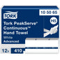 Tork(R) Continuous Multifold Paper Towels, 1-Ply, White, 4920 Towels (105065)