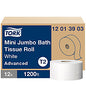 Tork(R) Advanced Mini Jumbo Toilet Paper, 1-Ply, 1200-ft., 12 Rolls (12013903)