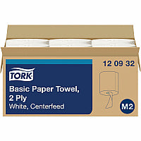 Tork(R) Center-Pull Paper Towels, 2-Ply, White, 6 Rolls (120932)